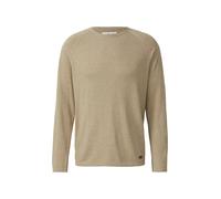 Rundhalspullover S.OLIVER, Damen, Gr. XXL, beige, Strick, Obermaterial: 100% Baumwolle, unifarben, regular fit normal, Rundhals, Raglanärmel, Pullover Rundhalspullover, mit Raglanärmeln (75964067-XXL)