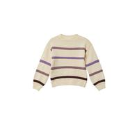 Gestreifter Strickpullover aus Chenille im Loose Fit 134/140 beige|mehrfarbig 2170538.04X1.134_140