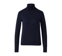 Strickpullover S.OLIVER, Damen, Gr. 46, blau (navy), Strick, Obermaterial: 72% Viskose, 28% Polyester, unifarben, regular fit normal, ohne Ausschnitt, elastischer Bund, Pullover Strickpullover, mit Ro