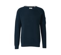 Strukturierter Raglanpullover aus Baumwolle mit Ärmeltasche M blau 2177417.5978.M