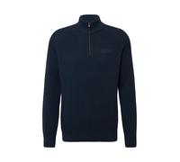 Pullover aus Strukturstrick mit Troyer-Kragen S blau 2170223.5978.S