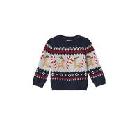 Strickpullover mit Weihnachtsmotiven 86 blau|mehrfarbig 2172013.59X3.86