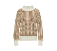 Gemusterter Strickpullover mit Stehkragen im Relaxed Fit 44 creme|beige|braun 2168046.04X5.44