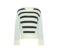 Rundhals-Pullover im Streifenmix 44 creme|blau 2161093.59G0.44