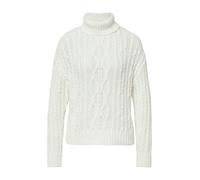 Strickpullover mit Rollkragen und Zopfmuster 42 creme 2170441.0210.42