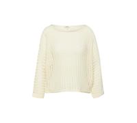 Verkürzter Ajour-Strickpullover in Oversize mit Fledermausärmeln 44 creme 2178901.0210.44