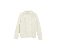 Pullover mit Stehkragen und Zopfmuster 46 creme 2182504.0700.46