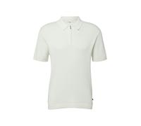 Geripptes Strick-Polo aus Baumwolle mit Reißverschluss XL creme 2178311.0200.XL