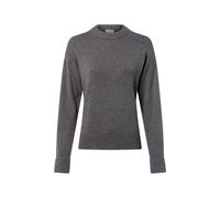 Strickpullover S.OLIVER, Damen, Gr. 46, grau (dunkelgrau melange), Strick, Obermaterial: 50% Baumwolle, 25% Polyamid, 14% Polyacryl, 8% Wolle, 3% Elasthan, unifarben, casual, hüftbedeckend, Rundhals, 