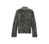 Stehkragenpullover S.OLIVER Gr. 40, grau (grau, schwarz), Damen, Obermaterial: 58% Polyacryl, 25% Polyester, 7% Alpaka, 7% Wolle, 2% metallisierte Fasern, 1% Elasthan, metallisierte Fasern, gemustert,