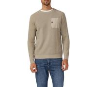 Strickpullover mit Brusttasche und Druckknopf S beige 2170222.80W0.S