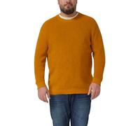 Strickpullover mit Crew Neck und Strukturmuster 4XL gelb 2176952.1622.4XL