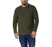 Strickpullover mit Crew Neck und Strukturmuster 4XL olive 2176952.7938.4XL