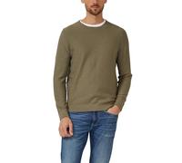 Strickpullover S.OLIVER, Herren, Gr. S, khaki, Strick, Obermaterial: 100% Baumwolle, unifarben, regular fit normal, Rundhals, Rippstrickbündchen, Pullover Strickpullover, mit Rundhals, Regular Fit (56