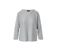 Strickpullover S.OLIVER BLACK LABEL, Damen, Gr. 48, grau, Strick, Obermaterial: 90% Viskose, 10% metallisierte Fasern, unifarben, regular fit taillenbedeckt, U-Boot-Ausschnitt, Fledermausärmel, Pullov