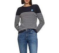 Strickpullover mit Herz-Stickerei 36 blau 2161085.59H1.36