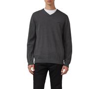 Strickpullover S.OLIVER Gr. L, grau (grey) Herren Pullover Sweatshirts in melierter Optik mit Logo-Stickerei (33667566-L)