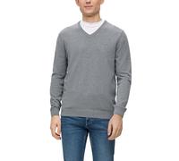 s.Oliver Herren Pullover 2143174 (92W0) grau mit Logo-Stickerei 3XL