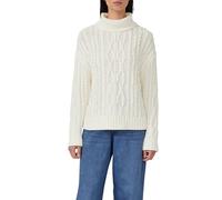 Strickpullover mit Rollkragen und Zopfmuster 40 braun 2170441.8945.40