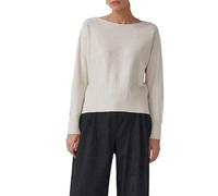 s.Oliver BLACK LABEL Strickpullover Damen Gr. 40 Beige – U-Boot-Ausschnitt, Regular Fit