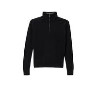 Strickpullover mit Troyer-Kragen und Schulterpaneelen aus Webstoff 146/152 schwarz 2170656.9999.146_152