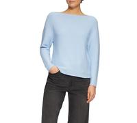 Strickpullover mit U-Boot-Ausschnitt und Rollsaum 46 blau 2161754.5083.46