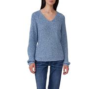 Strickpullover mit V-Ausschnitt und Raglanärmeln 46 blau 2172629.51X7.46