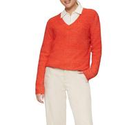 s.Oliver Red Label - Strickpullover mit V-Neck Ausschnitt orange - Gr. - 46