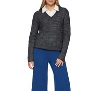 s.Oliver Strickpullover mit V-Ausschnitt und Rippblende