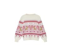Strickpullover mit Weihnachtsmotiven 116/122 creme|mehrfarbig 2170364.04X5.116_122