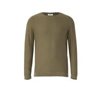 Strickpullover mit Flammgarnstruktur und Rollkante 3XL olive 2179493.7853.3XL