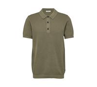 Strukturiertes Strick-Poloshirt S olive 2175900.7853.S