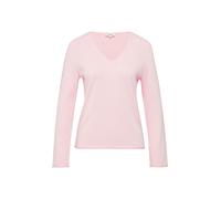 Feinstrickpullover mit V-Ausschnitt und Rollkante am Saum 44 Rosa 2169762.4101.44