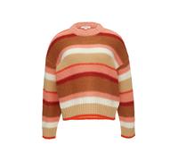 s.Oliver RED LABEL Relaxed Fit Strickpullover mit Wollanteil und Streifenmuster in Orange, Größe 36