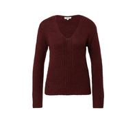 Strickpullover S.OLIVER, Damen, Gr. 40, schwarz merlot, Strick, Obermaterial: 60% Polyacryl, 22% Polyester, 10% Alpaka, 8% Polyamid, unifarben, casual, hüftbedeckend, V-Ausschnitt, Langarm, Pullover,