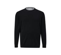 s.Oliver Baumwollpullover mit Logo-Stickerei Schwarz Größe 3XL