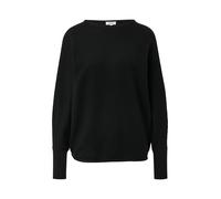 Pullover in Rippstruktur mit Fledermausärmeln 40 schwarz 2171603.9999.40