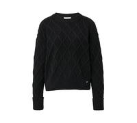 Pullover im Relaxed Fit mit Zopfmuster 46 schwarz 2173798.9999.46