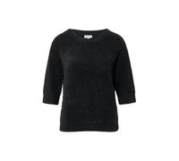 Flauschiger Strickpullover mit halbem Arm 48 schwarz 2171611.9999.48