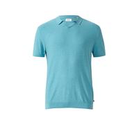 Strick-Poloshirt in Flammgarnstruktur 5XL türkis 2180310.6603.5XL