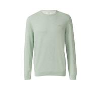 s.Oliver Pullover Crew Neck Baumwolle Logo-Stickerei Türkis Größe M