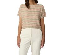 s.Oliver BLACK LABEL Loose Fit Stricktop aus Viskose-Mix mit Zackenmuster in Sand, Größe XL