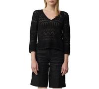 Ajour-Strickpullover mit 3/4-Ärmeln 34 schwarz 2165972.9999.34