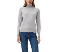 Feinstrickpullover mit Rollkragen 36 grau