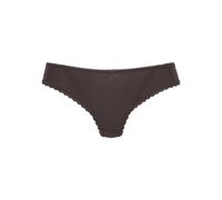 String S.OLIVER "Camille", Damen, Gr. 40/42, braun (schokolade), Microtouch, Obermaterial: 85% Polyamid, 15% Elasthan, körpernah, Unterhosen String, mit feiner Spitzenborte (24278908-40) schokolade