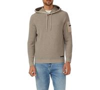 Struktur-Hoodie im Materialmix mit Ärmeltasche L beige 2170224.80W0.L