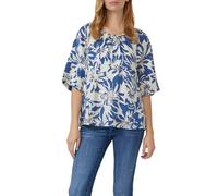Strukturierte Bluse aus Viskosemix mit Raffung 38 creme|blau|mehrfarbig 2168772.02A1.38