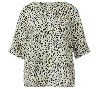 Strukturierte Bluse aus Viskosemix mit Raffung 46 creme|mehrfarbig 2168772.02A2.46