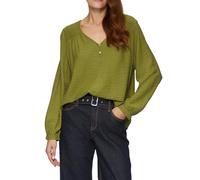s.Oliver Strukturierte Bluse aus Viskosemix mit Smok Details Guacamole 40
