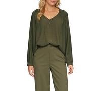 Langarmbluse S.OLIVER Gr. 40, grün (deep khaki) Damen Blusen (47765966-40) deep khaki